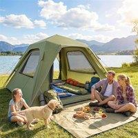 OUTSUNNY Pop Up Tent Waterproof Camping Tents 2-3 People Green in Dark Green