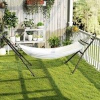 OUTSUNNY 9ft Hammock Stand Adjustable with Non-Slip Feet, 150 kg Capacity in Black
