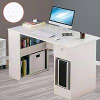 KORVIXA Computer Desk H Shaped PC Laptop Gaming Table in White