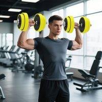 HOMCOM Adjustable 20KGS Barbell & Dumbbell Set for Home Gym, Yellow | Size: 20kg