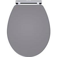 Balterley Traditional Bathroom Soft Close Wooden Toilet Seat, Satin Grey