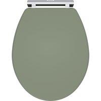 Balterley Traditional Bathroom Soft Close Wooden Toilet Seat, Satin Green