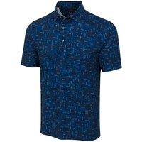 Greg Norman Men's Jersey Seaside Sip Golf Polo Shirt in Navy | Size: 2XL