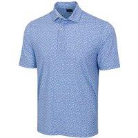 Greg Norman Men's Martini Brunch Golf Polo Shirt in Blue | Size: Medium