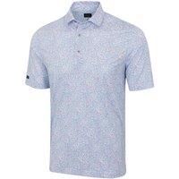 Greg Norman Men's Mesh Heritage Garden Golf Polo Shirt in Baby Blue | Size: Small