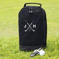 Duncan Stewart Men's Personalised Golf Shoe Bag in Black