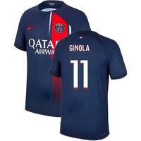 PSG Men's Mens 2023 - 2024 Home Shirt - Ginola 11 in Navy | Size: Large