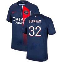 PSG Men's Mens 2023 - 2024 Home Shirt - Beckham 32 in Navy | Size: XL