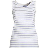 Lands' End Women's Petite Cotton Vest Top in Warm White | Size: 8