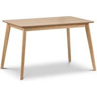 Cheshire Brompton 118cm Oak Veneer Rectangular Dining Table with Tapered Legs in Brown