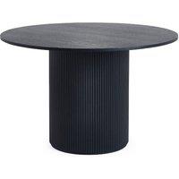 Cheshire Premium Louis 120cm Fluted Round Dining Table - Black