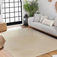 Livabliss Le Mans-Modern Beige Grey White 3D High & Low Pile In- & Outdoor Rug | Size: 80 cm x 230 cm
