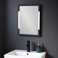 Showerdrape Hampstead Rectangular Wall Mounted Black Framed Bathroom Mirror 70 x 50cm in Silver | Size: 70 x 50 cm