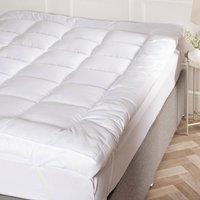 OHS Ultra Deep Sleep 10cm Mattress Topper Orthopaedic Quilted Heavy Fill in White | Size: Super King
