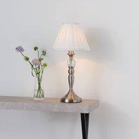 Pagazzi Edwina Satin Chrome Touch Table Lamp in Silver