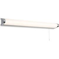 Netlighting Amari 1 Light 14W Switched Bathroom Over Mirror Wall Light Chrome IP44 in Grey