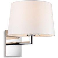 Netlighting Grand Wall Lamp Chrome with Round Tapered Cream Shade in Grey