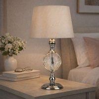 Pagazzi Vanessa Polished Chrome & Glass Table Lamp in Silver