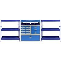 Monstershop Monster Racking Tempest Metal Van Shelving Bundle in Blue