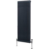 Monstershop Traditional 2 Column Radiator - 1800 x 562mm - Anthracite Grey