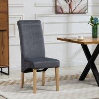 Artemis Home Dosenna Oval Dining Table Set with 4 Rimini Velvet Chairs in Grey