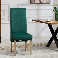 Artemis Home Dosenna Oval Dining Table Set with 4 Rimini Velvet Chairs in Green