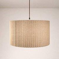 CGC Lighting Allegra Oatmeal Linen Fine Scallop Large Drum Lampshade in Beige