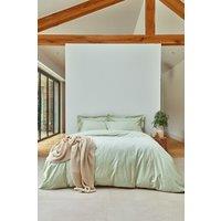 CHRISTY Pure Cotton Percale Duvet Cover Sets in Green | Size: King
