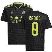 Real Madrid Junior 2022 - 2023 Third Shirt - Kroos 8 in Black | Size: 15-16 Years