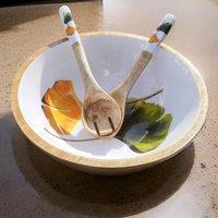 Hartsmede Genko Large Serving Bowl With Spoons in Yellow