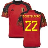 Belgium 2022/23 Home Shirt De Ketelaere in Red | Size: 15-16 Years