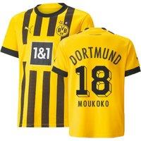 Borussia Dortmund Junior 2022 - 2023 Home Shirt - Moukoko 18 in Yellow | Size: XS