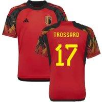 Belgium Junior 2022 - 2023 Home Shirt - Trossard 17 in Red | Size: 15-16 Years