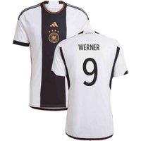 Germany Junior 2022 - 2023 Home Shirt - Werner 9 in White | Size: 15-16 Years