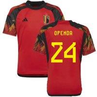 Belgium Junior 2022 - 2023 Home Shirt - Openda 24 in Red | Size: 15-16 Years