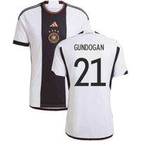 Germany Junior 2022 - 2023 Home Shirt - Gundogan 21 in White | Size: 15-16 Years