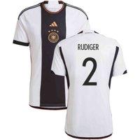 Germany Junior 2022 - 2023 Home Shirt - Rudiger 2 in White | Size: 15-16 Years
