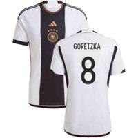 Germany Junior 2022 - 2023 Home Shirt - Goretzka 8 in White | Size: 15-16 Years