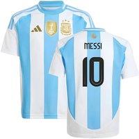 Argentina Junior 2024 - 2025 Home Shirt - Messi 10 in White | Size: 15-16 Years