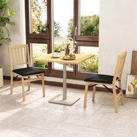 Costway Dining Chair Set of 2 Kitchen Folding Armless Chairs w/ Padded Seat in Black
