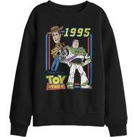 Disney Toy Story Woody & Buzz 1995 Kids Sweatshirt, Black | Size: 7-8 Years