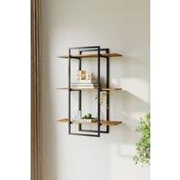 Living and Home 3-Tier Modern Wall-Mounted Shelves Display Floating Shelf Bookshelf in Brown