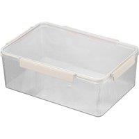 Living and Home Transparent PET Badge Storage Box with Sealed Lid in Clear | Size: XL