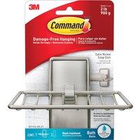 3M CLAW Command Bath Satin Nickel Soap Dish Bath34 in Silver