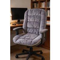 Living and Home Soft Plush Anti-Slip Seat Cushion with Elastic Straps in Grey