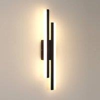 Pheashine Black LED Wall Sconce, 18W 3000K Warm White, 48cm Minimalist Light