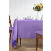 Homescapes Plain Cotton Tablecloth, 137cm x 228cm in Purple | Size: 137 cm x 228 cm