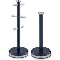 Tower Belle Mug Tree & Towel Pole Set, Stainless Steel, Midnight Blue T826172MNB in Dark Blue