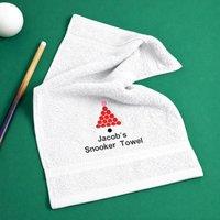 Duncan Stewart Personalised Snooker Towel in White