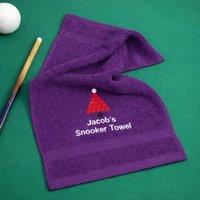 Duncan Stewart Personalised Snooker Towel in Purple